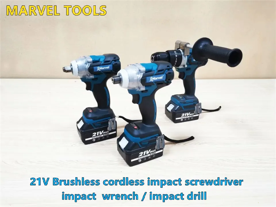 MARVEL N in one 21V High quality Cordless power drill Tools Lithium-lon Combo kit set cordless 18V