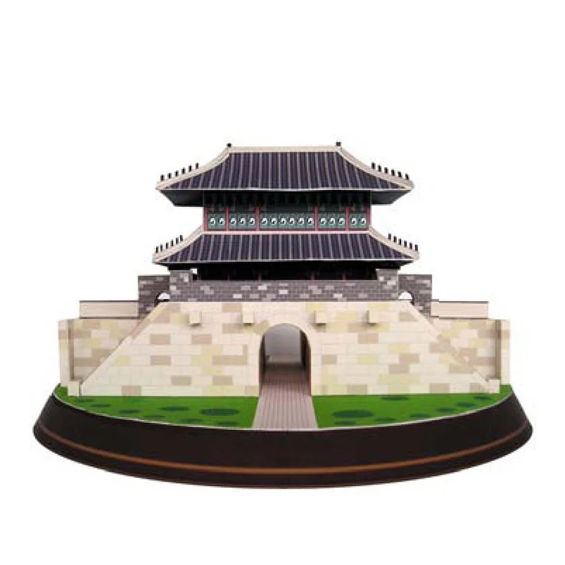 Korea Hwaseong forteca Mini 3D Model papieru dom Papercraft sztuka DIY Origami budynku nastolatki dorosłych ręcznie zabawki wykonane ręcznie QD-177