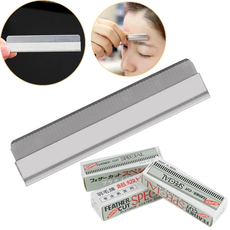 10/20 pcs Permanent makeup Special Eyebrow artifact  Shaving Eyebrow Blade Stainless Steel Single-Sided Blade beauty makeup tool