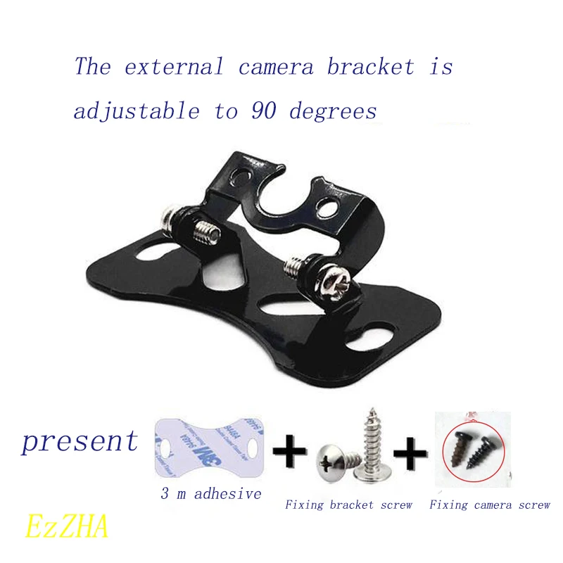 

Adjustable angle seat of iron shelf recorder for reversing rear view camera outside universal vehicle-mounted camera bracket