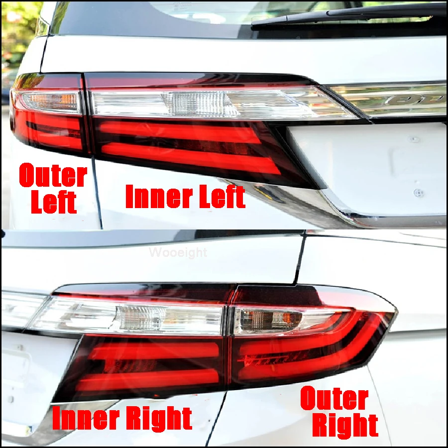 Wooeight 1Pc Inner/Outer Tail Light Lamp Rear Left/Right Taillight Taillamp For Honda Odyssey 2015 2016 2017-2020 Accessories