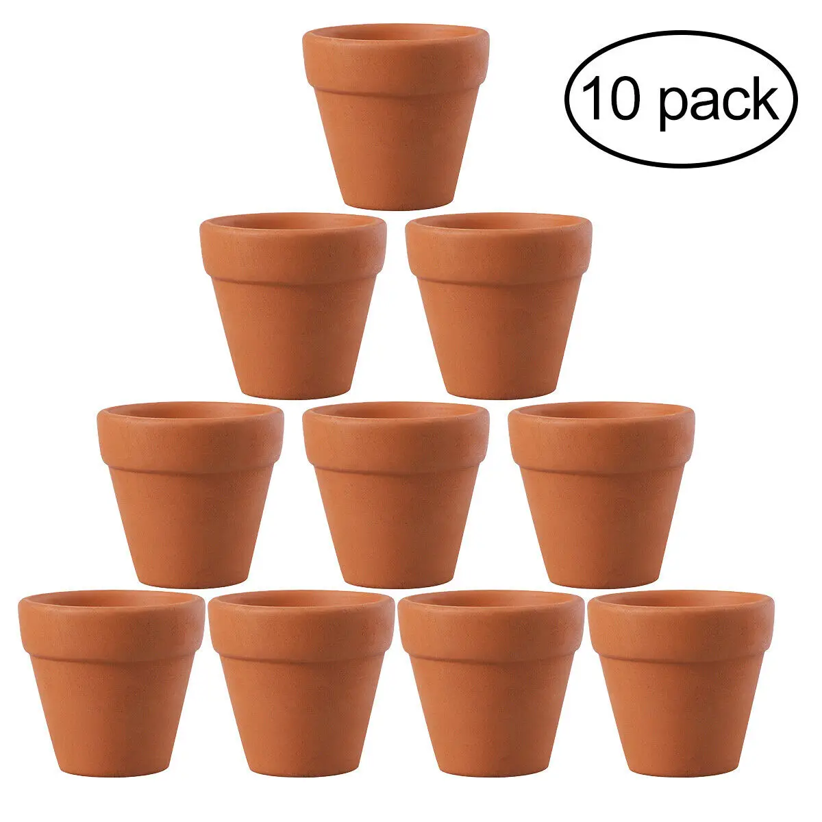 10Pcs Small Terracotta Pot Clay Ceramic Pottery Planter Cactus Flower Pots Succulent Nursery Pots Great for Plants Crafts