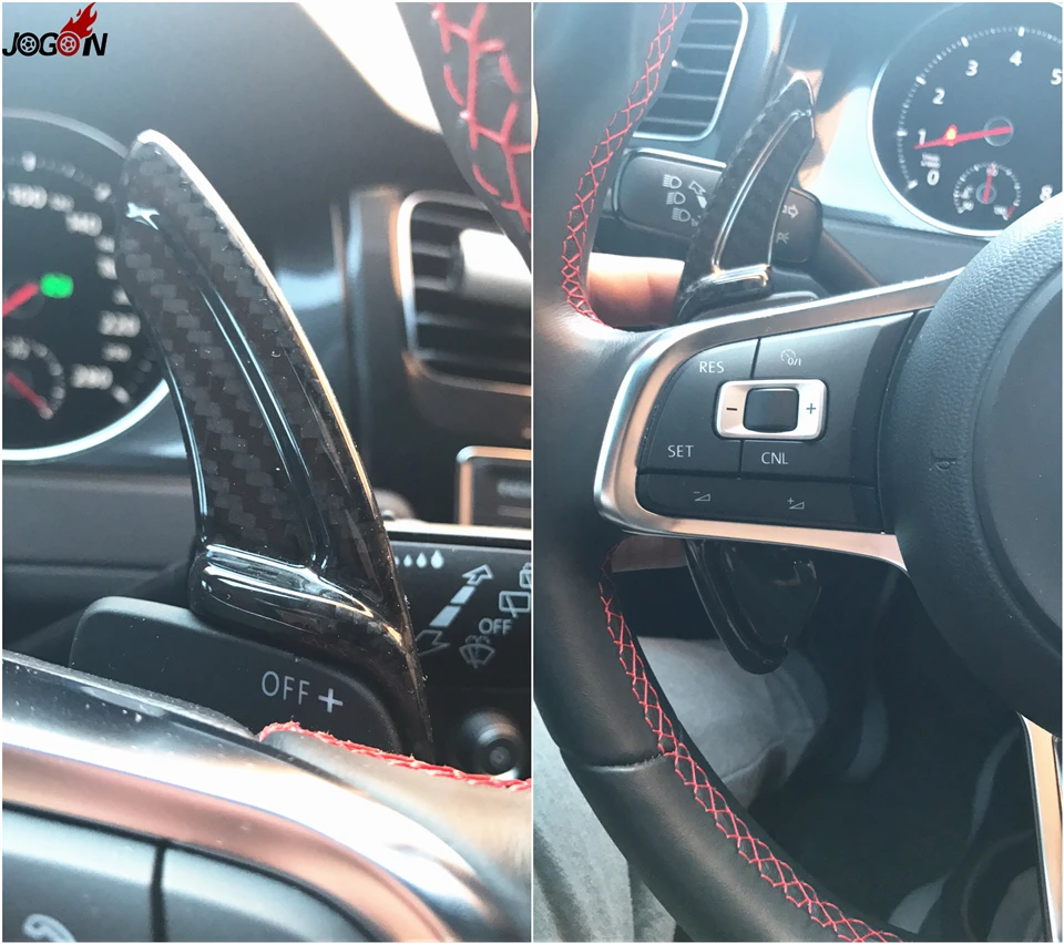 

Carbon Fiber Steering Wheel Paddle Extension Shifter For VW Golf 7 GTI R GTE GTD MK7 Polo Scirocco Sagitar GLI Lamando GTS