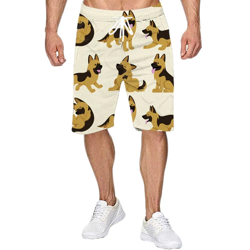 Short de plage pour hommes, vêtements d'été, imprimé chien 3D, short unisexe, Harajuku, Streetwear, Fitness, natation, hommes