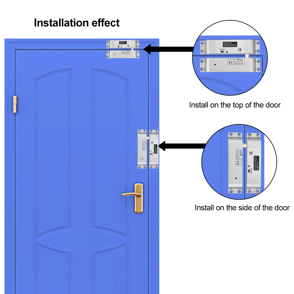 NC Electric Drop Bolt Lock DC12V Fail Safe Electronic Smart Door Locks Accessories For Access Control System with Time Delay