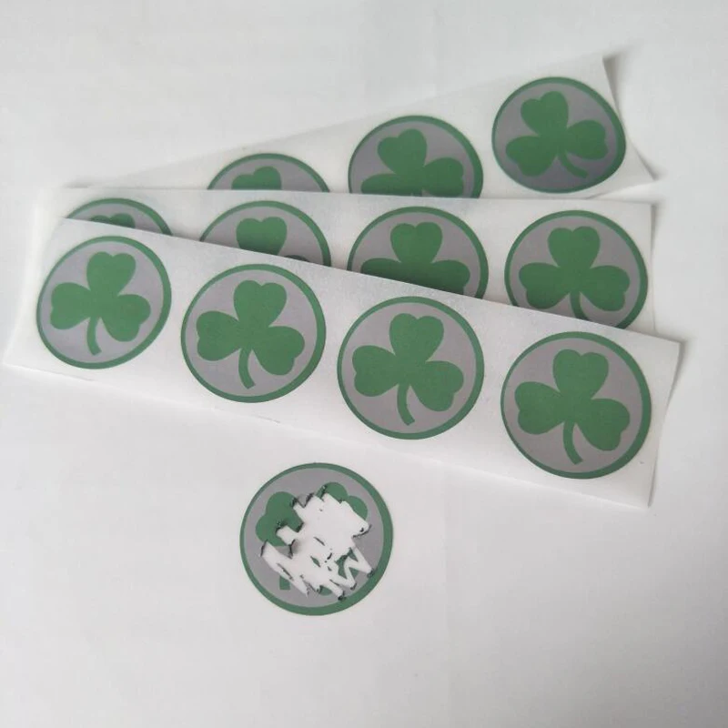 100Pcs Clover Scratch Off Sticker 25mm 1" Inch Round Blank For Secret Code Cover Home Game Wedding