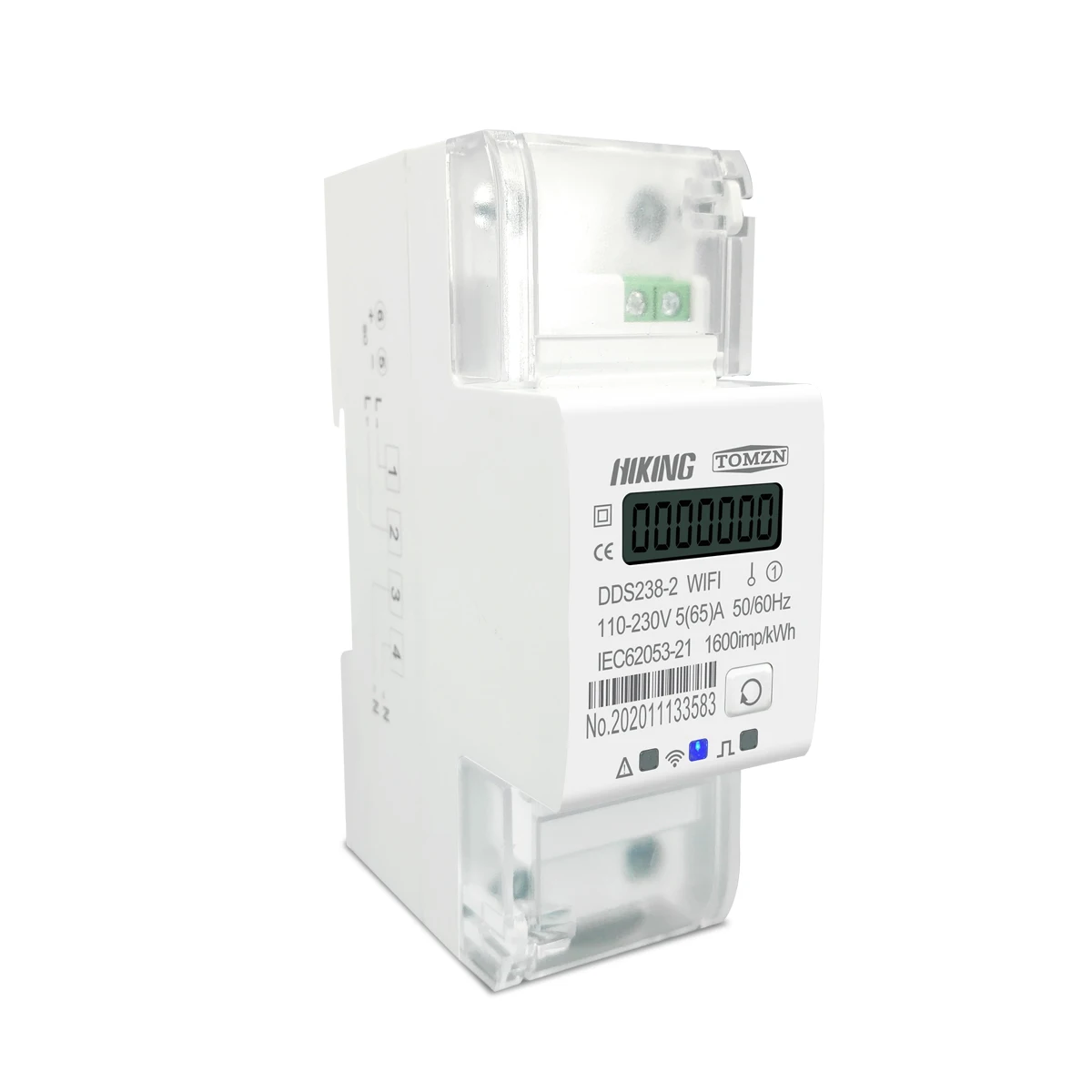 Tuya Single Phase Din Rail WIFI Smart Circuit breakers with energy meter Kwh timer 110V 220V 50/60Hz