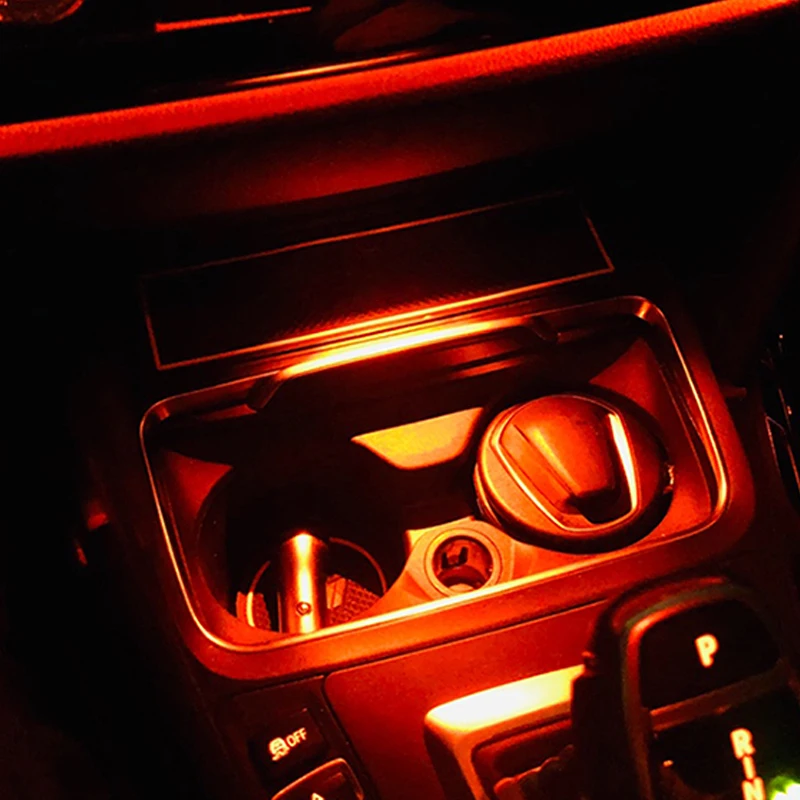 Ambient Light Interior Ashtray Atmosphere Decorative Lamp For BMW 3 series F30 F32 Central Control Armrest Box Lighting Adorn