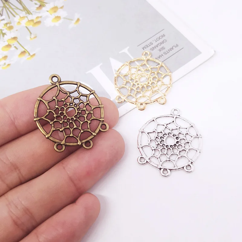 10 Pieces/Lot Pendant Necklace Pendant Retro Alloy Dream Catcher DIY Jewelry Accessories Charms For Jewelry Making 1398