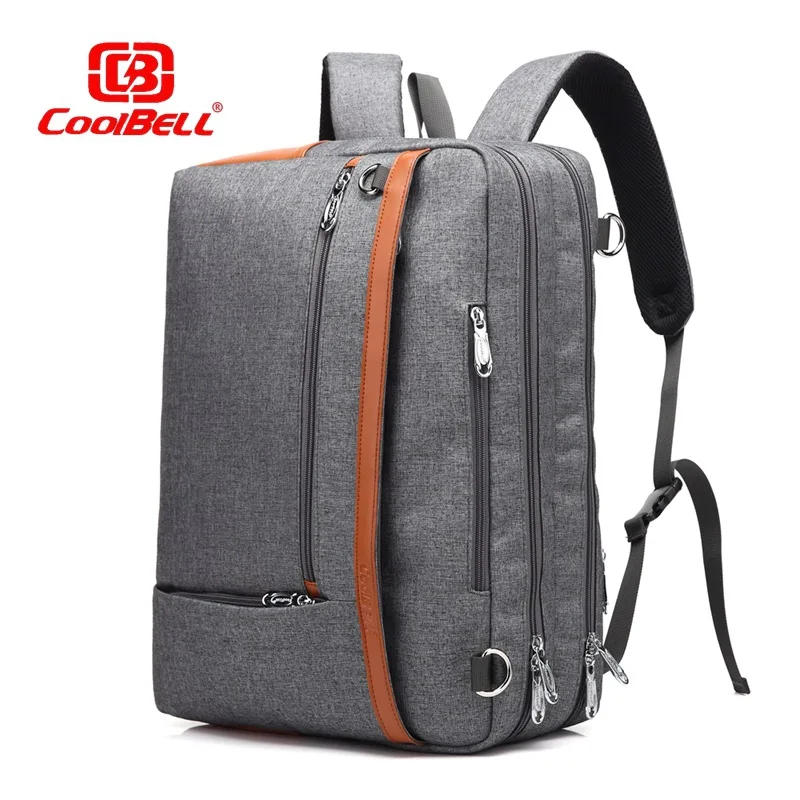 2024 Convertible Shoulder Messenger Backpack 17.3 Inch Laptop Backpack Waterproof Anti-theft Business Backpack Student Backpack