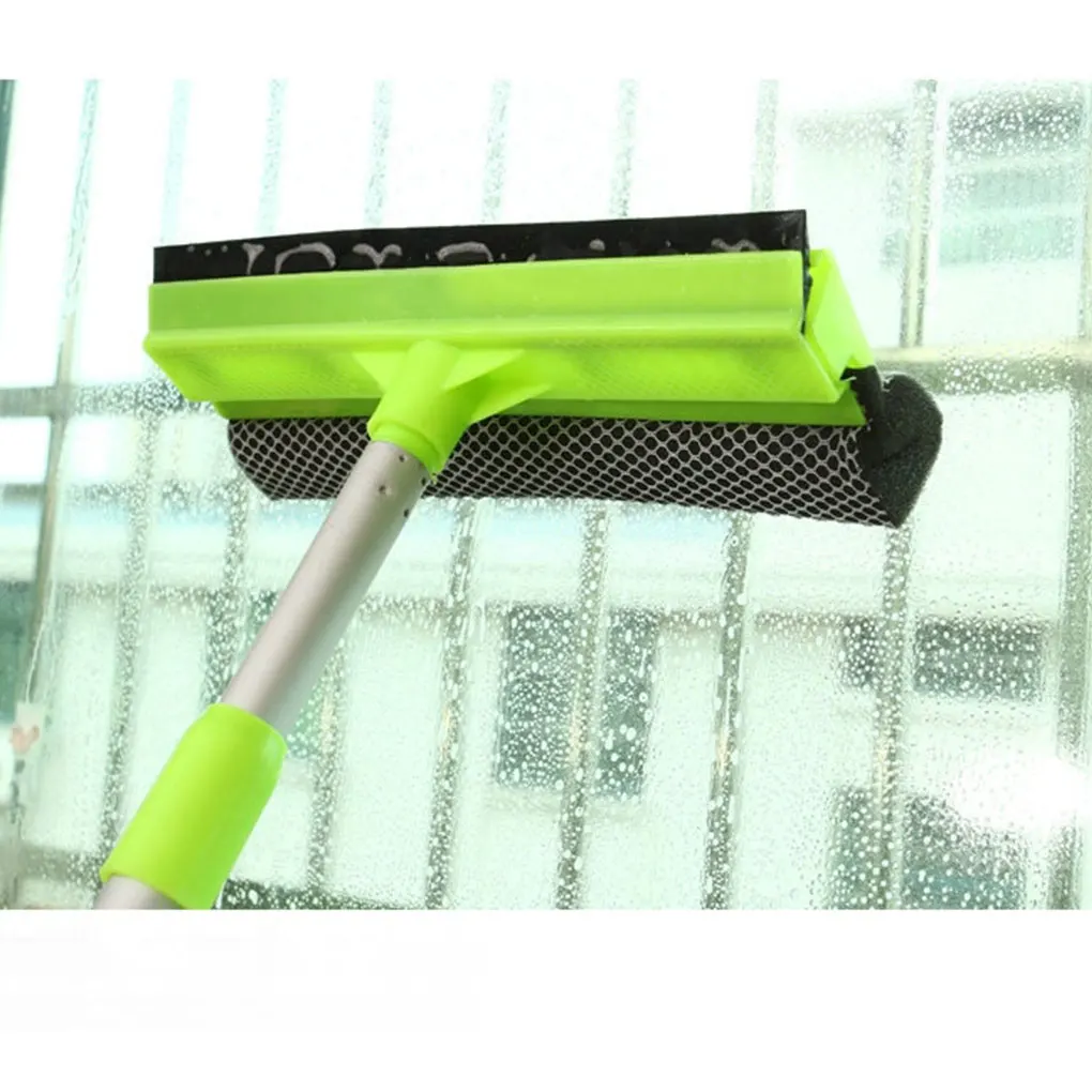 Aluminum Long Short Handle Double Sides Window Brush Soft Sponge Cleaner Glass Wiper Home Cleaning Tools