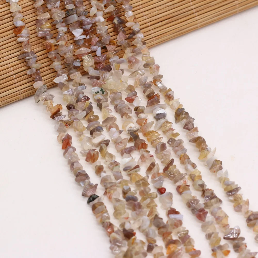 Natural Stone Beads Irregular Lapis Lazuli Fluorite Freeform Chip Gravel Bead for Jewelry Making Necklace Bracelet for Women
