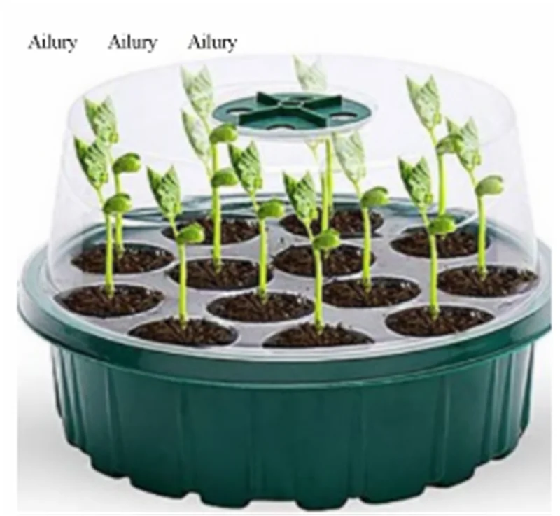 13-Hole Round Seedling Box Seeds Grow Container Plate Bean Sprouts Flower Conatainer Vegetable Hydroponic ,Garden Supplies