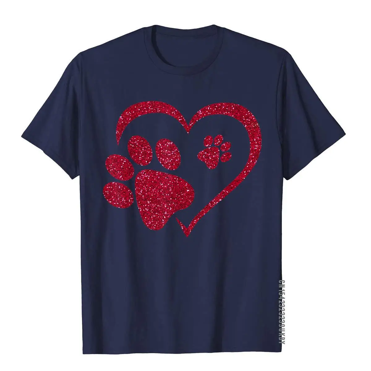 Camiseta de algodón con estampado de pata para niño, camisa divertida con estampado de corazón, perro, gato, amante, niña, Día de San Valentín