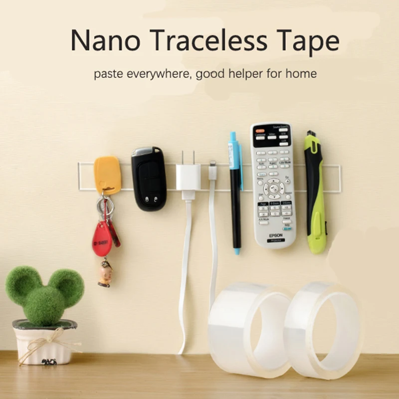 1M/2M/3M/5M Nano Tape Double Sided Tape Transparent NoTrace Reusable Waterproof Adhesive Tape Cleanable Home Wall Stickers Tapes