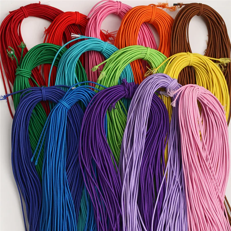 2yards 2mm Colorful High-Elastic Round Elastic Band Round Elastic Rope Rubber Band Elastic Line DIY Sewing Accessories