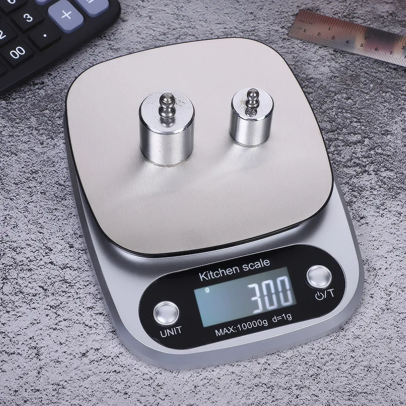 CH305 Stainless Steel Kitchen Scale Food Scale Household Baking Scale Medicinal Tea Electronic Scale  Easy To Store and Durable