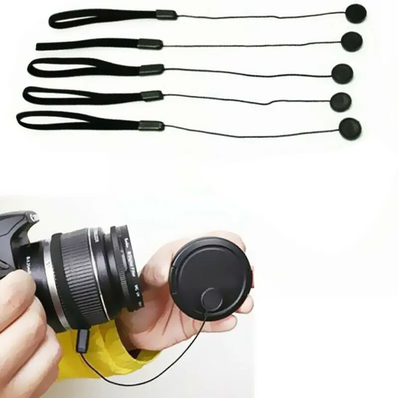 5pcs Lens Cover Cap Keeper Holder Rope For Sony Nikon Canon Pentax DSLR Camera