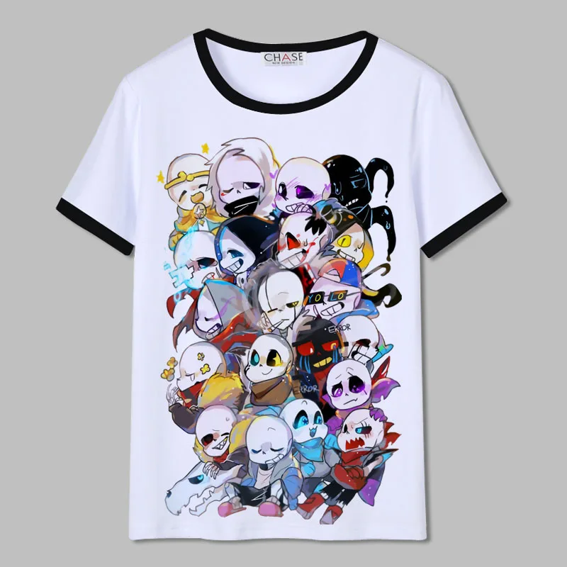 Undertale T-Shirt Spel Sans T-Shirt Vrouwen Cosplay Korte Mouw Tops Heren T-Shirts Op Maat Gemaakt