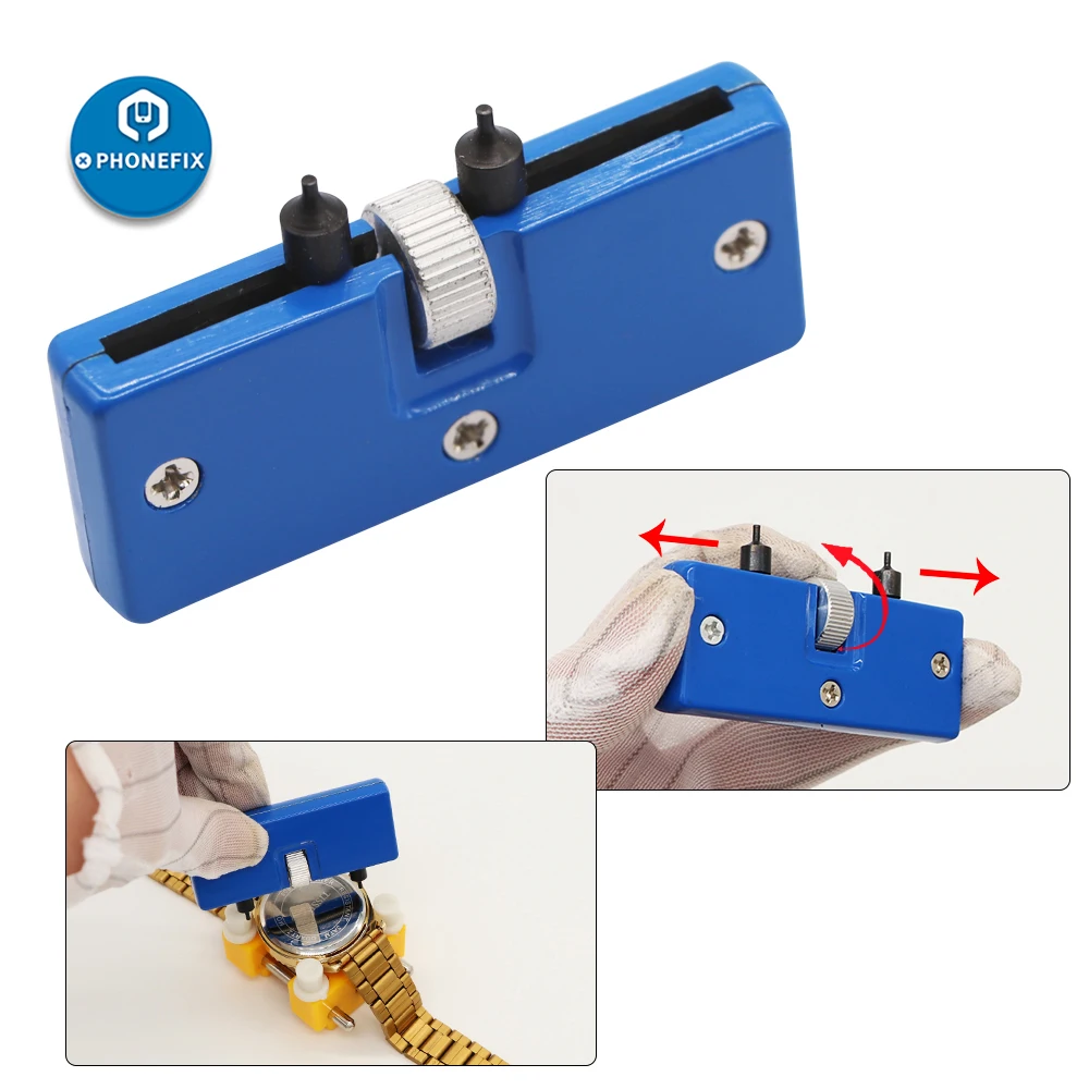8Pcs Adjustable Watch Case Opener Repair Watchmaker Tool Wristwatch Battery Remover Replacement Watch Repair Tool Kit