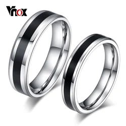 Vnox Classic Wedding Rings for Women Men Stainless Steel Couple Jewelry Promise Band Alliance Bijoux