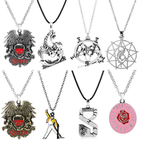 Punk Rock Band Necklace Fashion Gothic Sexy Pop Star Singer Music Band Pendant Link Chain for Women Men Fans Gifts
