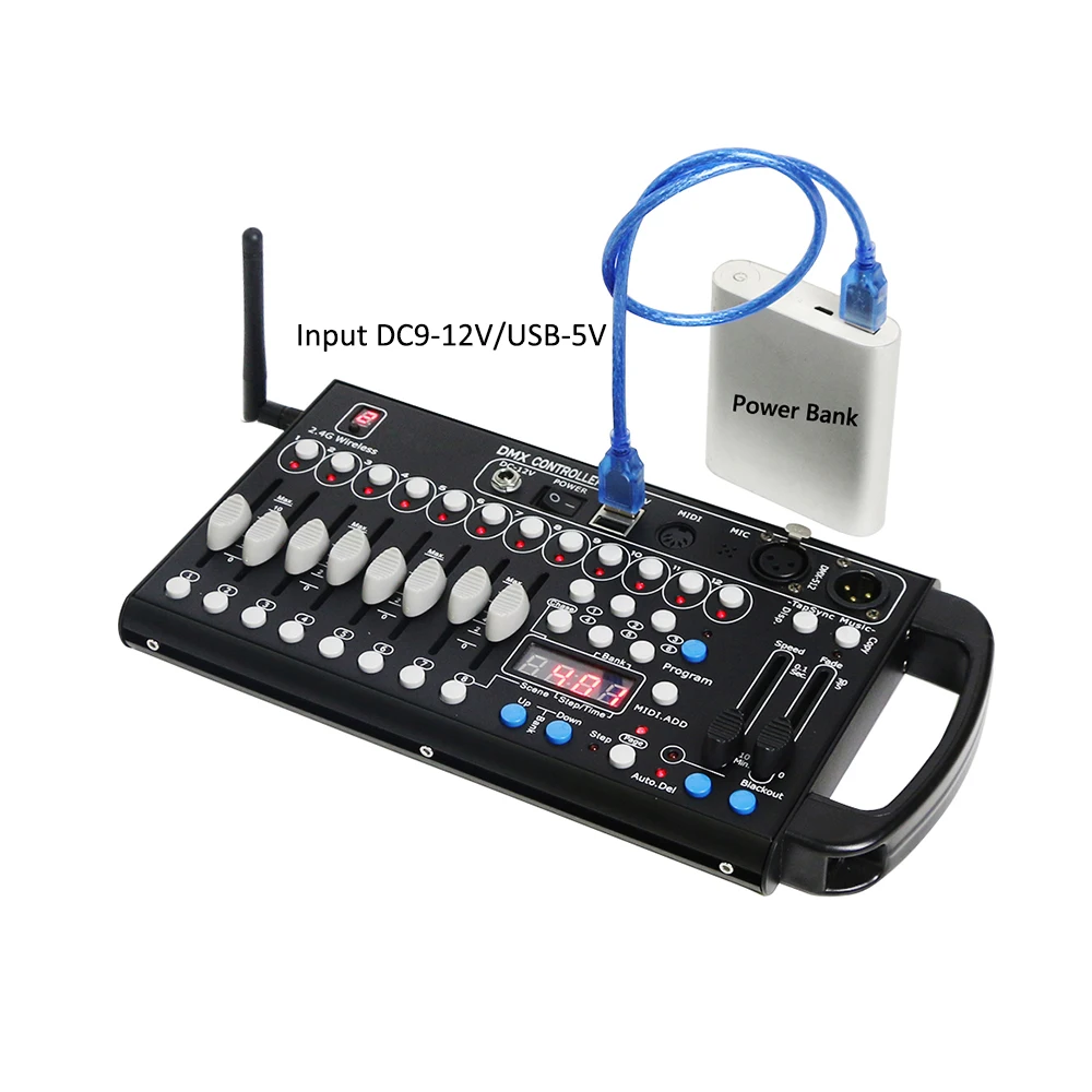 New Battery 192 Wireless DMX Controller DJ Equipment DMX512 Console For Moving Head Spotlights Light