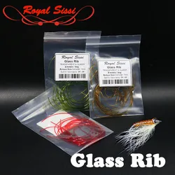 RoyalSissi New 3meters/bag robust glass ribs transparent segmented body wrap lace bigger buzzers glassy body fly tying materials