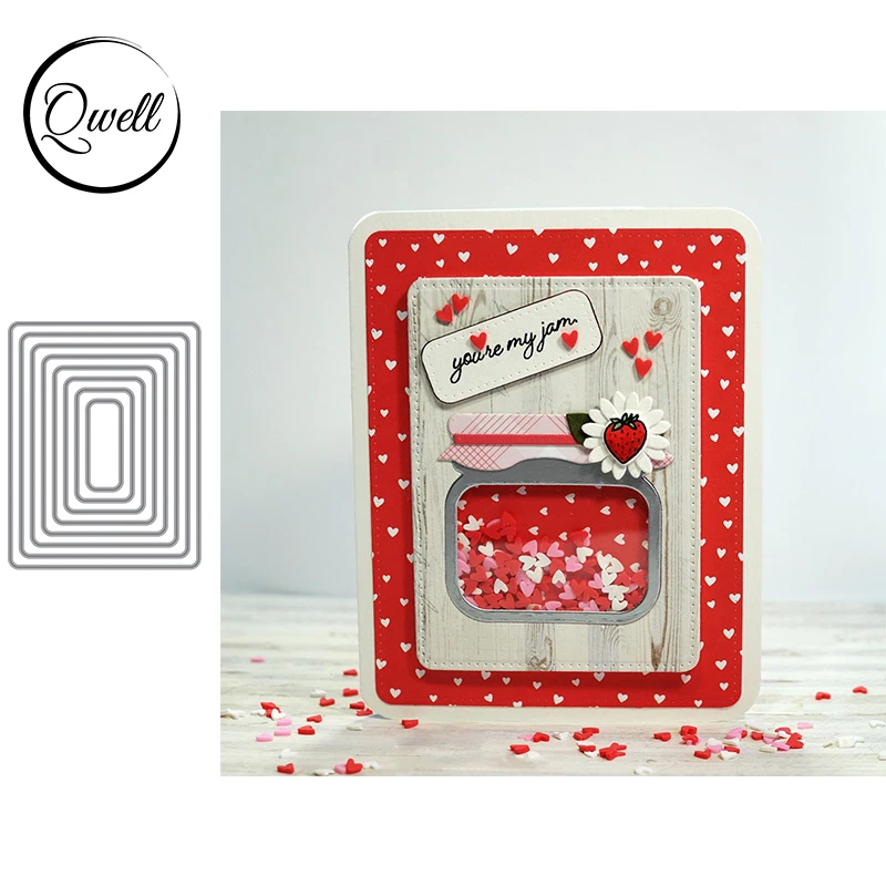 QWELL смешанные Размеры многослойное прямоугольник покрытие металлическая трафаретная пресс-форма для 