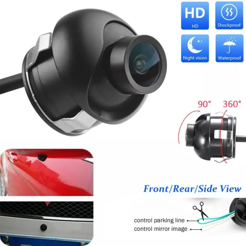 Uniwersalna samochodowa kamera cofania HD Night Vision Automatyczna kamera cofania Wodoodporna, regulowana kamera cofania samochodu o 360 stopniach