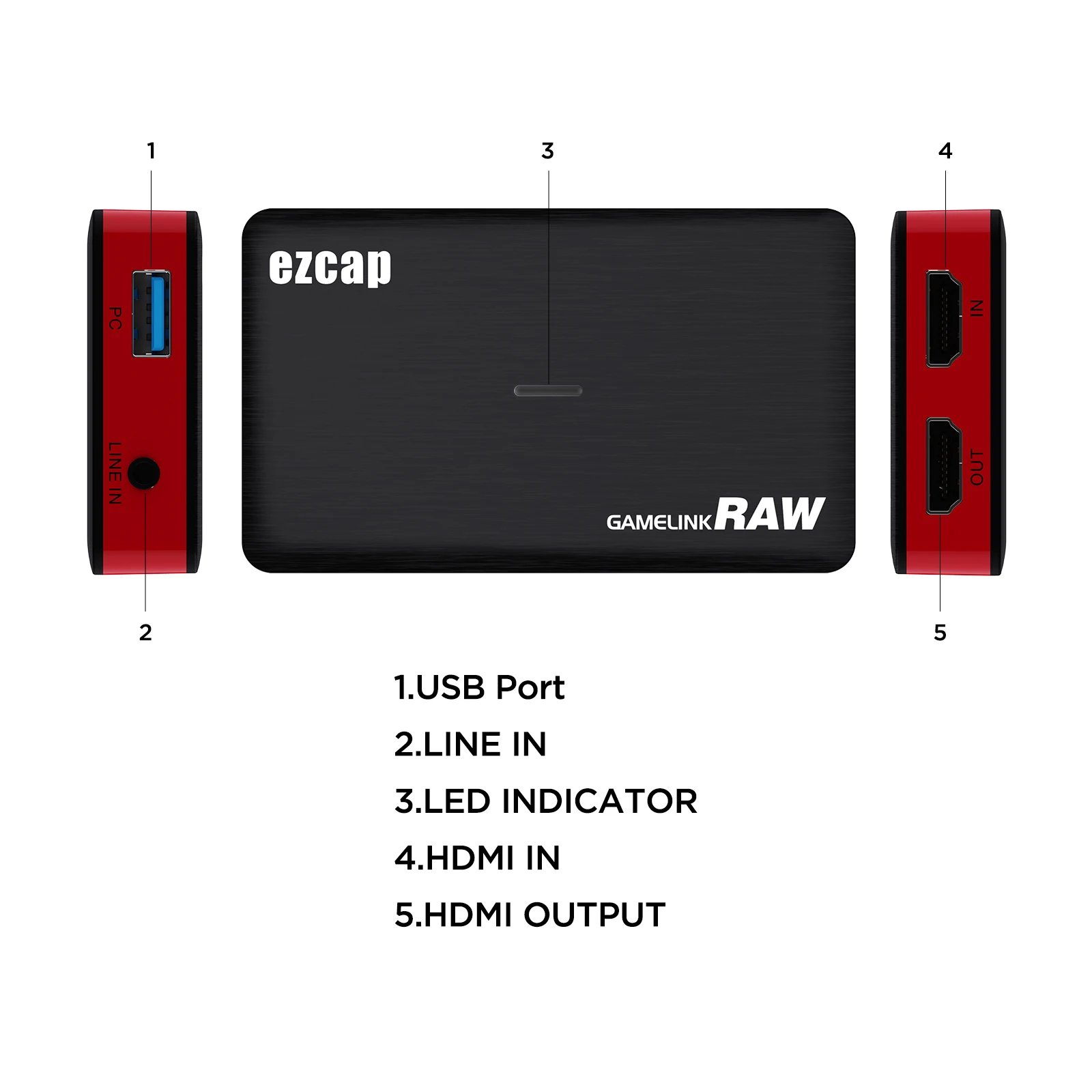 Imagem -06 - Hdmi Placa de Captura de Vídeo ao Vivo Playstation Dslrs Gamelink Cru Ezcap321c Usb3.0 4k 30fps