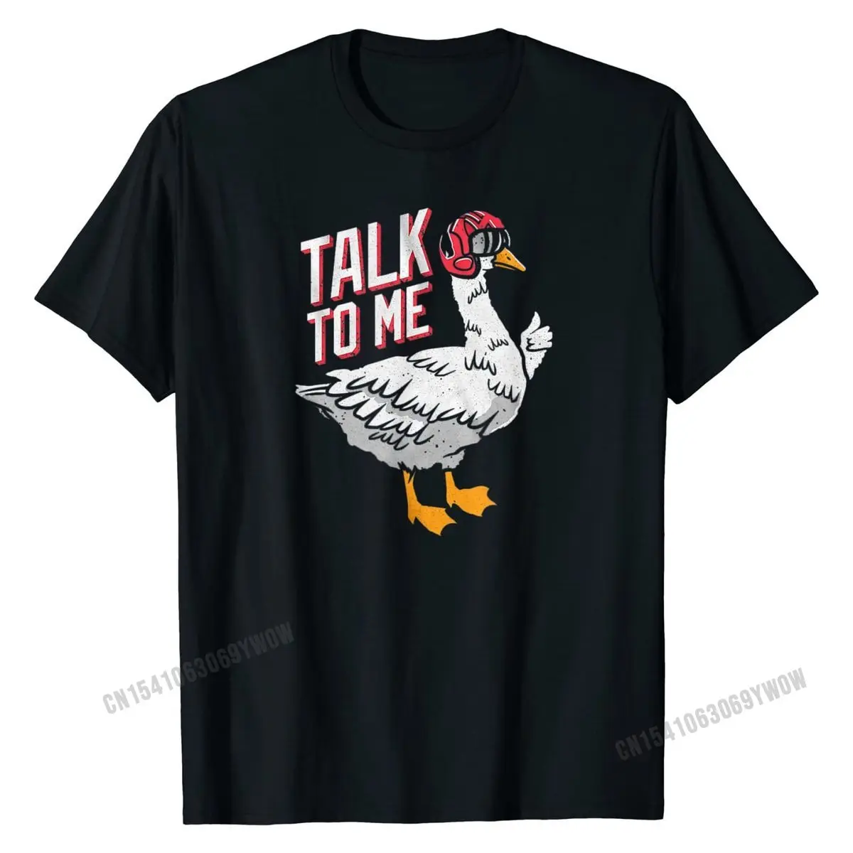 Talk To Me- Funny Goose Tee- Funny Goose Gifts T-Shirt Brand New Youth Tshirts Casual Tops Tees Cotton Family