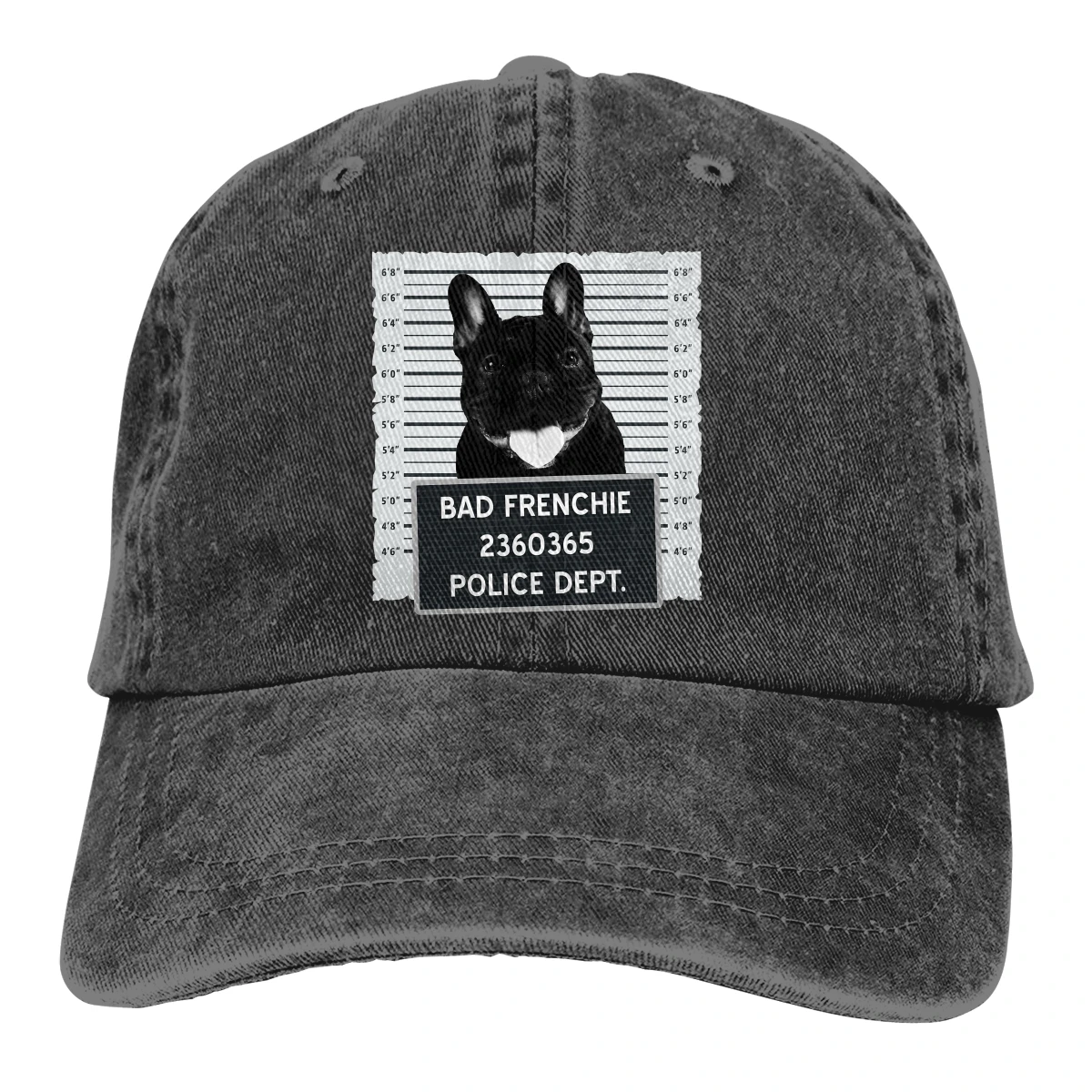 Washed Men's Baseball Cap Frenchie Mug Shot Trucker Snapback Caps Dad Hat French Bulldog Pet Dog Lover Golf Hats