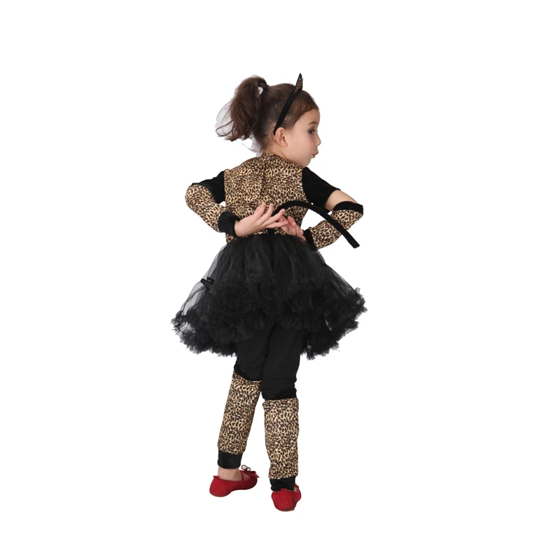 Criança crianças animal selvagem pouco leopardo menina traje tutu vestido fantasia natal dia das bruxas purim carnaval festa vestidos extravagantes