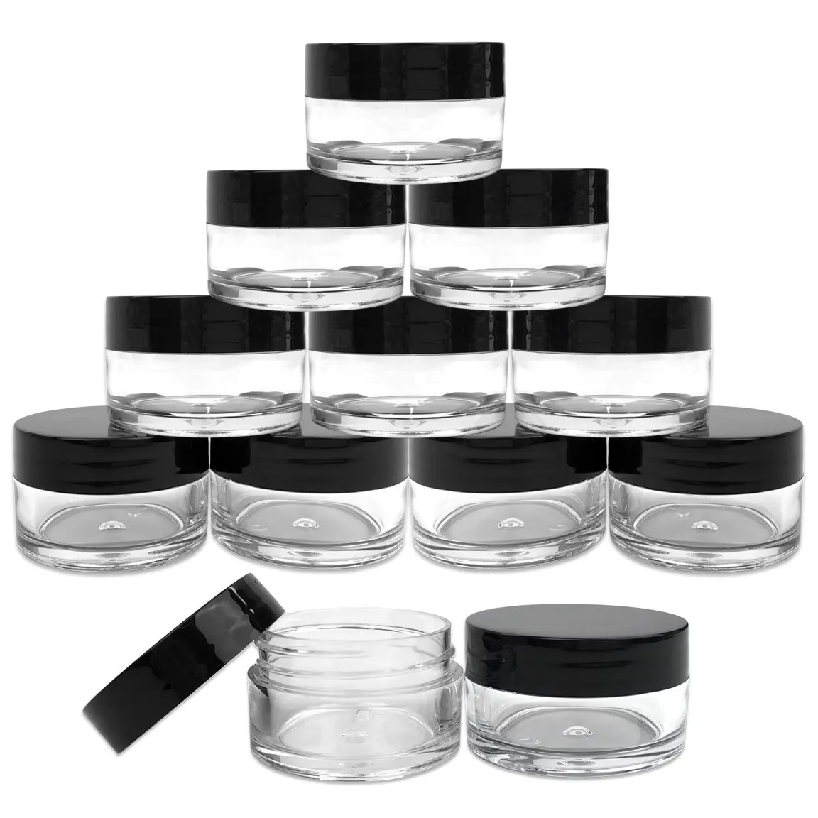 

3 Gram Jar,35 Pcs,Cosmetic Sample Empty Container,Round Pot,Screw Cap Lid,Tiny Bottle,for Make Up,Eye Shadow,Nails,Powder