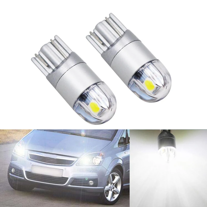 2x canbus carro 3030 smd t10 led w5w lente do projetor lâmpada de lâmpadas para opel astra h j g corsa zafira insignia vectra b c d