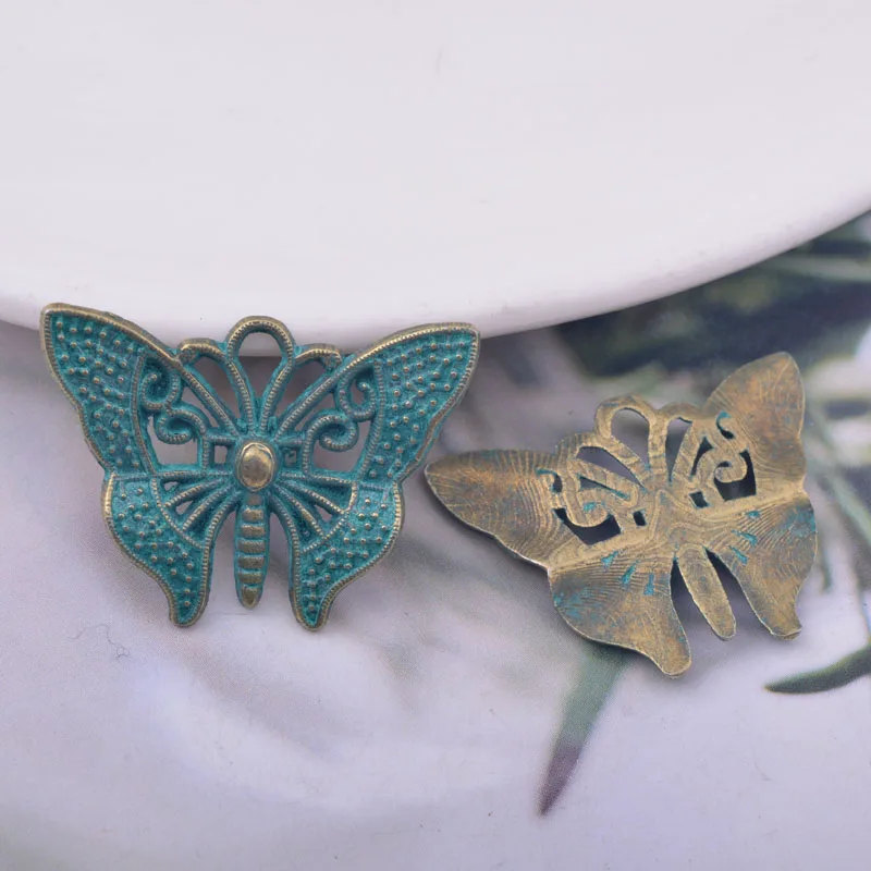 12 Stück/Set 15*30mm Böhmischer Stil Antike Bronze Schmetterling Anhänger Legierung Tier-Ohranhänger DIY Schmuck Ohrring-Komponenten – Detail 5