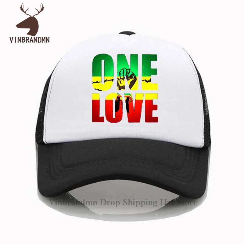 RASTA ONE LOVE CITY Bucket hat Rastafari Lion King Fishing hats Jamaica Flag The Best of Red Yellow & Green Design Baseball caps