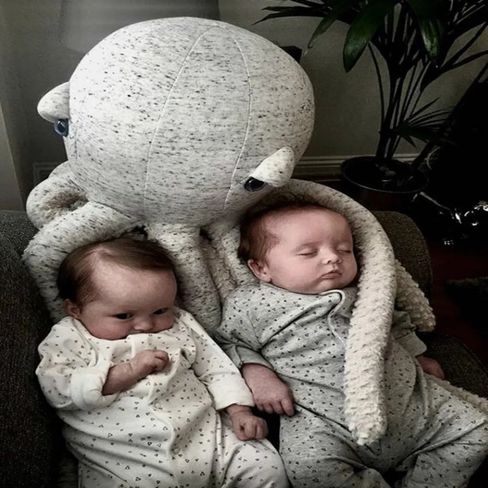 Giant Cozy Fuzzy Extra Soft Octopus Stuffed Toy Lifelike Sea Animal Octopuses Plush Toys Birthday Gifts For Children Boys Girls