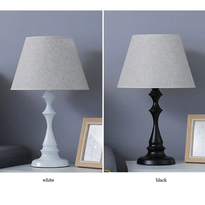 الحديثة لمبة مكتب القماش أباجورة تركيبة إضاءة غرفة النوم فتاة صافي الأحمر الشمال الدافئة الإبداعية ضوء الليل #5