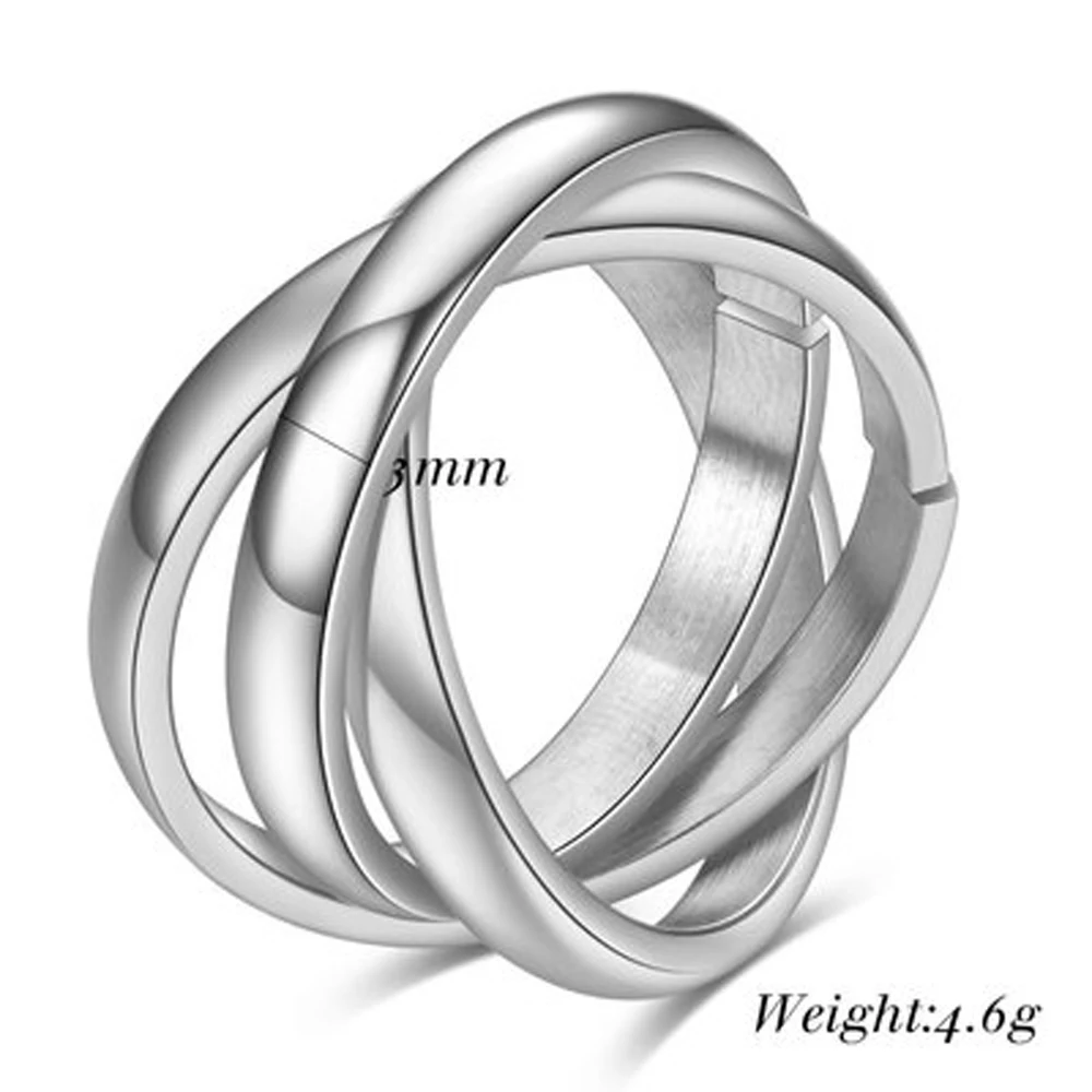 Customize Jewelry 3 Finger Ring Sets For Women Stainless Steel Wedding Engagement Ring Personalized Wholesale