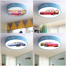 Cartoon Car Round Led Ceiling Lamp Changeable Remote Children Bedroom Nursery Baby Corridor Indoor Home Deco Lighting Fixtures