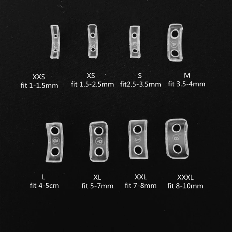 8 Sizes Silicone Invisible Clear Ring Size Adjuster Resizer Loose Rings Reducer Ring Sizer Fit Any Rings Jewelry Tools