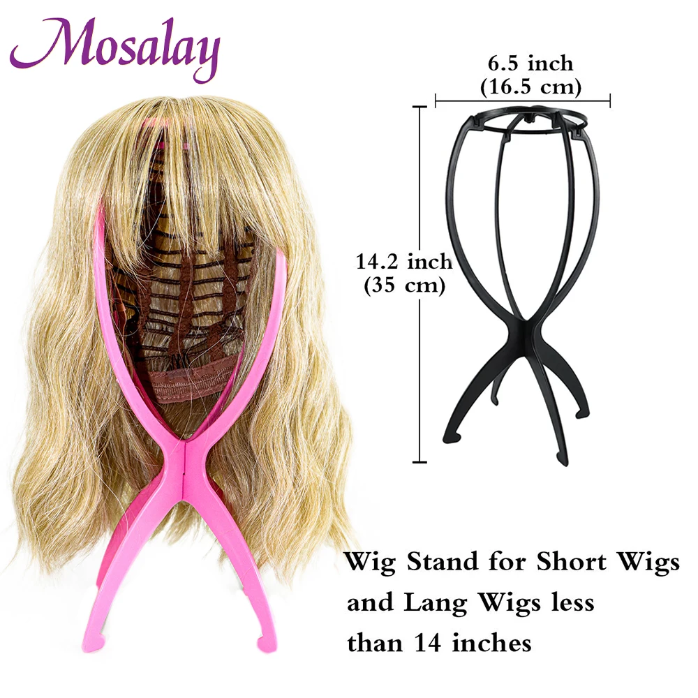 5PC  Ajustable Colorful Wig Stands Folding Plastic Stable Durable Wig Holders High Quality Hairpiece Wig Hat Cap Display Tools