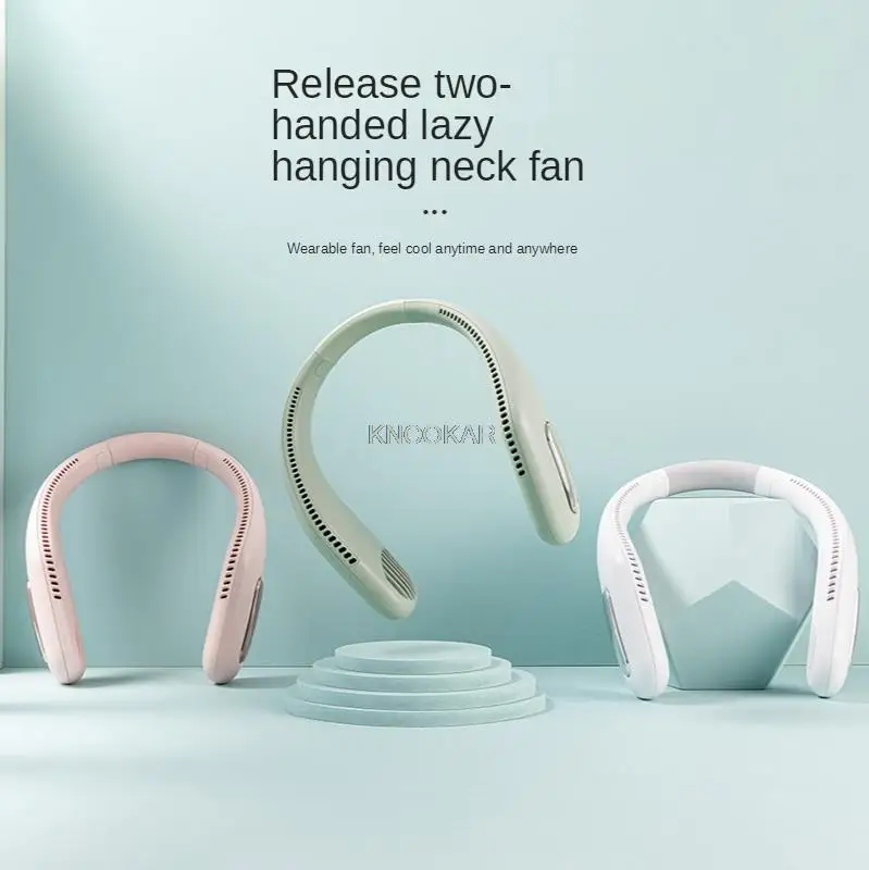 屋外スポーツファン,ポータブルネックツール,充電式,サイレント,USB,タイプ,新しい2021