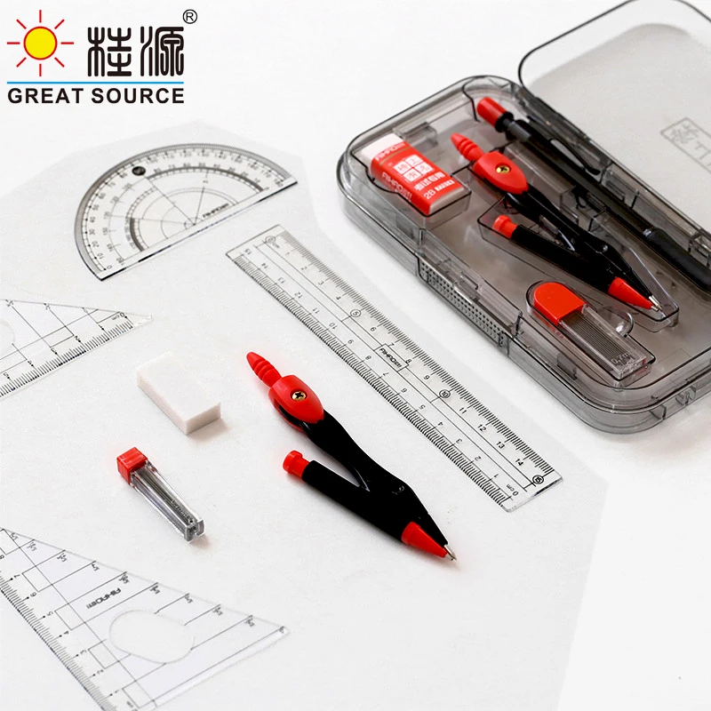 MQQ Stationery Set Compass Ruler Set Mathematic Set Angle Ruler Lead  Set