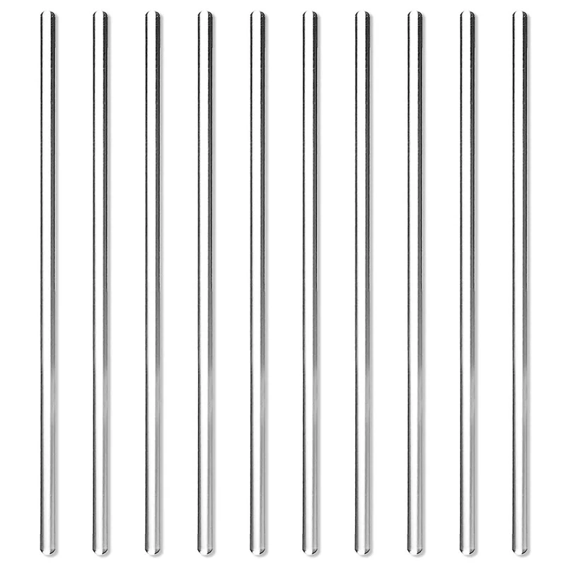 A Package of 10 Laboratory Glass Mixing Rods with Round Ends for Science, Laboratory, Kitchen and Science Education (10)