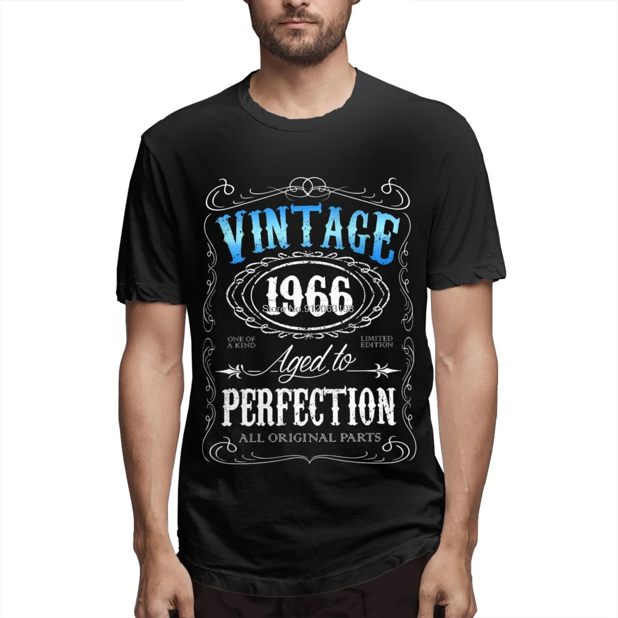 Men Clothing 50 Years Old T-Shirt 50th Birthday Gift Men Vintage 1966 Aged To Perfection Shirt Fashion Tees Streetwear