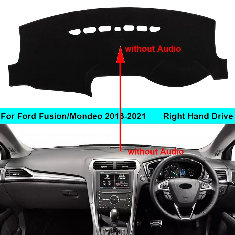 Car Inner Dashboard Cover Dash Mat For Ford Fusion / Mondeo 2013 - 2021 LHD RHD Car Styling Rug Carpet Cape Cushion 2020 2019