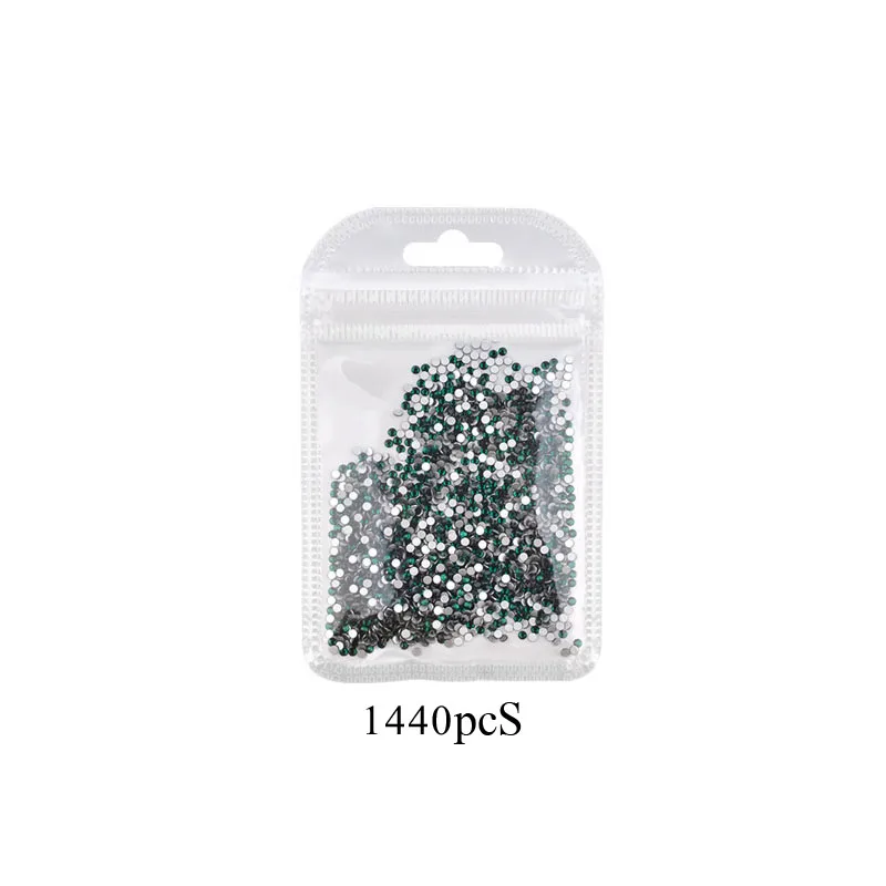 SS6 1440Pcs AB Colorful Crystal Nail Art Rhinestones Non Hotfix Flatback Glass Stones 3d Glitter Decorations Gems